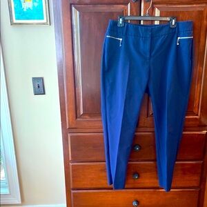 Navy Blue Pants with Zipper Details